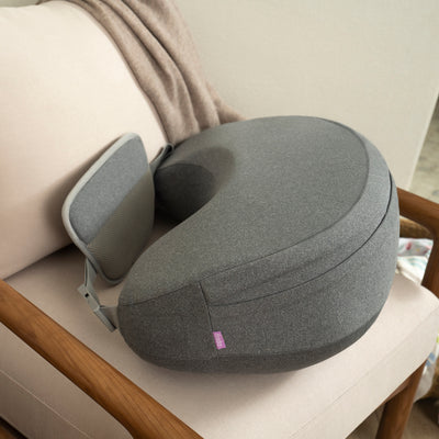 Frida Mom Adjustable Nursing Pillow - Customizable Breastfeeding Pillow for Mom + Baby Comfort with Back Support, Adjustable Wrap Around Waist Strap, Pockets for Heat Relief
