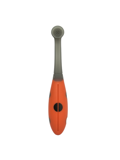 Mombella Ladybug Baby Silicone Training Toothbrush for 6+ Months – Soft BPA-Free Silicone, Gentle Bristles for Teething Relief & Oral Care, Safe and Fun Design