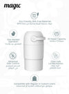 MAGIC - THOTH M Diaper Pail | Odorless & Telescopic | Toilet Lid | Free Roll of 15 Bags - White