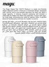 MAGIC - THOTH M Diaper Pail | Odorless & Telescopic | Toilet Lid | Free Roll of 15 Bags - White