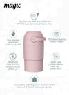 MAGIC - THOTH M Diaper Pail | Odorless & Telescopic | Toilet Lid | Free Roll of 15 Bags - Blush Pink