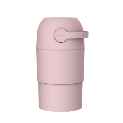 MAGIC - THOTH M Diaper Pail | Odorless & Telescopic | Toilet Lid | Free Roll of 15 Bags - Blush Pink