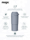 MAGIC - THOTH L Diaper Pail | Odorless & Telescopic | 2nd Life Concept: Converts to Potty Trainer, Kitchen Waste Bin, or Toilet Lid | Free Roll of 15 Bags - Pigeon Blue