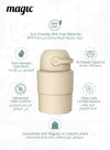MAGIC - HEKA M Diaper Pail | Odorless &amp; Telescopic | 35 Diaper Capacity | 2nd Life Concept: Converts to Potty Trainer, Kitchen Waste Bin, or Toilet Lid | Free Roll of 15 Bags - Beige