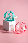 Mombella Snail Rattle Sensory Teether Toy for Babies 3+ Months – BPA-Free, Soft Silicone, Vibrant Colors, Safe and Fun Teething Relief, Ideal for Sensory Development - Pink
