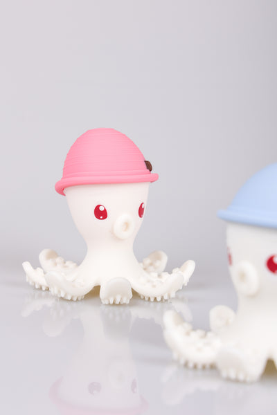 Mombella Ollie Octopus Teether Toy for Babies 5+ Months – Original Design, BPA-Free, Soft Silicone, Perfect for Teething Relief & Sensory Play - Pink