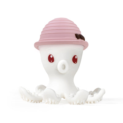 Mombella Ollie Octopus Teether Toy for Babies 5+ Months – Original Design, BPA-Free, Soft Silicone, Perfect for Teething Relief & Sensory Play - Old Rose