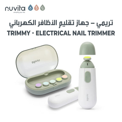 Trimmy Electric Nail Clipper & Nail File | Safe & Gentle for Babies & Children | 2 Speed Settings | 5 Filing Heads | Quiet & Easy to Use | Compact Design | Travel-Friendly