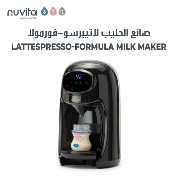 Lattespresso Instant Formula Milk Maker | Heats, Doses & Mixes Milk | 10-Second Bottle Ready | 4 Temperature Options | Compatible with All Bottles & Formula Brands | Large Capacity