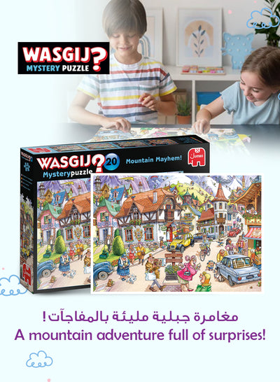 Wasgij Mystery 20 - Mountain Mayhem Puzzle | 1000 Pieces | Imagination Challenge | Unique Puzzle Concept | Eco-Friendly Materials | Size 68x49 cm