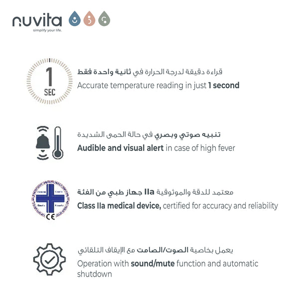 Digital Forehead & Ear Thermometer | Accurate Temperature in 1 Second | 4 Measurement Modes | LCD Display with Fever Alarm | Stores Last 40 Readings | Safe & Reliable
