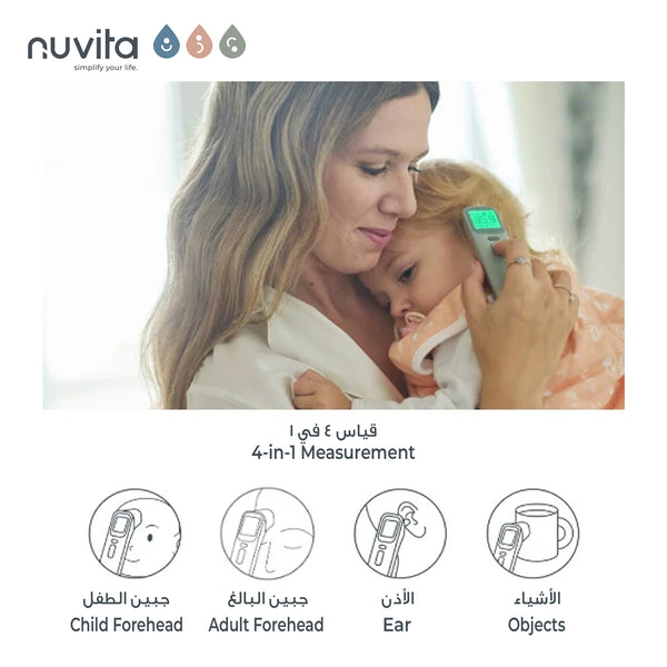 Digital Forehead & Ear Thermometer | Accurate Temperature in 1 Second | 4 Measurement Modes | LCD Display with Fever Alarm | Stores Last 40 Readings | Safe & Reliable