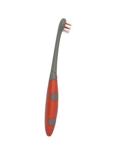 Mombella Ladybug Toddler Toothbrush for 2+ Years – Soft Dupont Bristles, BPA-Free, Silicone Training Toothbrush for Oral Care & Teething Relief, Fun Ladybug Design