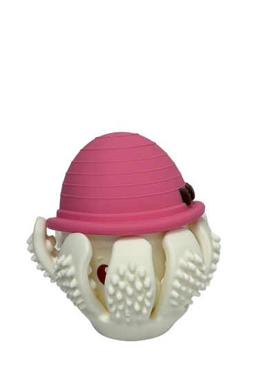 Mombella Ollie Octopus Teether Toy for Babies 5+ Months – Original Design, BPA-Free, Soft Silicone, Perfect for Teething Relief & Sensory Play - Pink