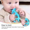 Mombella Dancing Elephant Teether Toy for Babies 4+ Months – BPA-Free, Soft Silicone, Safe and Fun Design for Teething Relief, Easy to Hold - Blue