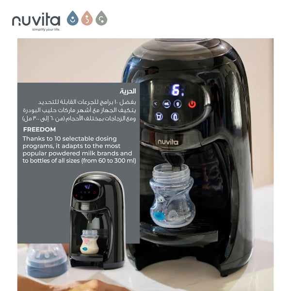 Lattespresso Instant Formula Milk Maker | Heats, Doses & Mixes Milk | 10-Second Bottle Ready | 4 Temperature Options | Compatible with All Bottles & Formula Brands | Large Capacity