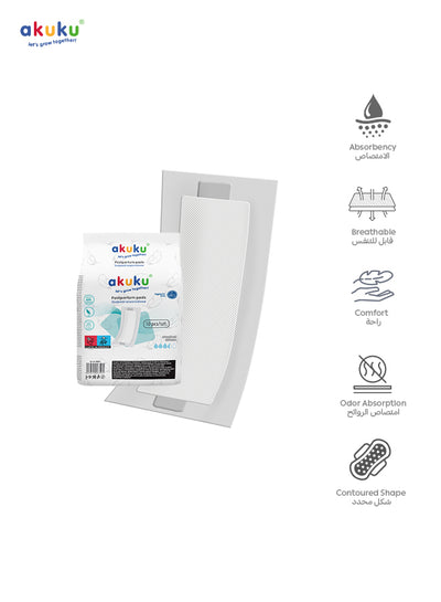 Akuku - Postpartum Pads for After Birth | Ultra Absorbent Night Use | Soft Breathable Hygiene Pads | Leak Protection | Pack of 10 | Thin & Discreet | 36.5 x 14.5 x 0.5 cm