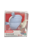 Mombella Mimi Mushroom Soothe Teether Toy for Babies 3+ Months – BPA-Free, Soft Silicone, Teething Relief, Easy-Grip Design, Free Clip Included - Light Blue