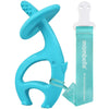 Mombella Dancing Elephant Teether Toy for Babies 4+ Months – BPA-Free, Soft Silicone, Safe and Fun Design for Teething Relief, Easy to Hold - Blue