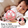 Mombella Snail Rattle Sensory Teether Toy for Babies 3+ Months – BPA-Free, Soft Silicone, Vibrant Colors, Safe and Fun Teething Relief, Ideal for Sensory Development - Pink