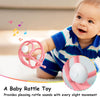 Mombella Snail Rattle Sensory Teether Toy for Babies 3+ Months – BPA-Free, Soft Silicone, Vibrant Colors, Safe and Fun Teething Relief, Ideal for Sensory Development - Pink