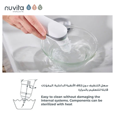 Electric Nasal Aspirator with Rechargeable Battery | 5 Suction Levels | 3 Soft Silicone Nozzles | Heat Sterilizable | Lullabies & Lights | Hygienic Case | Portable Baby Nose Cleaner