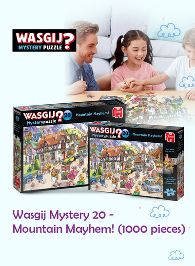 Wasgij Mystery 20 - Mountain Mayhem Puzzle | 1000 Pieces | Imagination Challenge | Unique Puzzle Concept | Eco-Friendly Materials | Size 68x49 cm