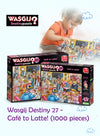 Wasgij Destiny 27 - Café to Latte Puzzle | 1000 Pieces | Unique Puzzle Concept | Fun & Creative Challenge | Eco-Friendly Materials | Size 68x49 cm