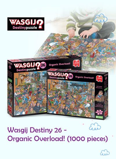 Wasgij Destiny 26 - Organic Overload Puzzle | 1000 Pieces | Unique Puzzle Concept | Fun & Challenging | Eco-Friendly Materials | Size 68x49 cm
