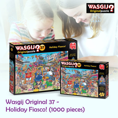 Wasgij Original 37: Holiday Fiasco Puzzle | 1000 Pieces | Challenge Your Imagination | Eco-Friendly Recycled Cardboard | Unique Twist on Jigsaw Puzzles | 68 x 49 cm