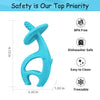Mombella Dancing Elephant Teether Toy for Babies 4+ Months – BPA-Free, Soft Silicone, Safe and Fun Design for Teething Relief, Easy to Hold - Blue