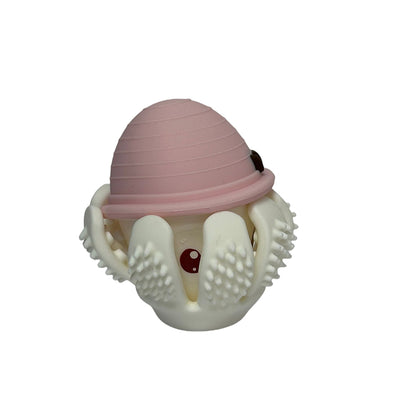Mombella Ollie Octopus Teether Toy for Babies 5+ Months – Original Design, BPA-Free, Soft Silicone, Perfect for Teething Relief & Sensory Play - Old Rose