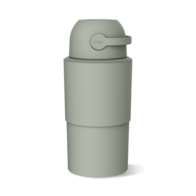 MAGIC - HEKA L Diaper Pail | Odorless &amp; Telescopic | 45 Diaper Capacity | 2nd Life Concept: Converts to Potty Trainer, Kitchen Waste Bin, or Toilet Lid | Free Roll of 15 Bags - Lichen