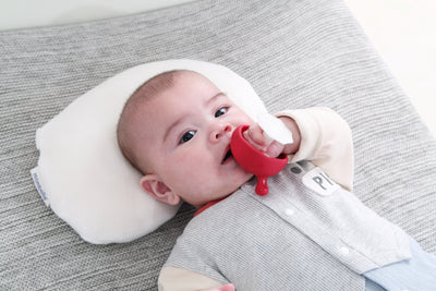 Mombella Mimi Mushroom Soothe Teether Toy for Babies 3+ Months – BPA-Free, Soft Silicone, Teething Relief, Easy-Grip Design, Free Clip Included - Orange