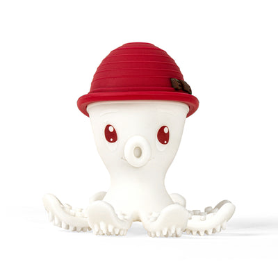 Mombella Ollie Octopus Teether Toy for Babies 5+ Months – Original Design, BPA-Free, Soft Silicone, Perfect for Teething Relief & Sensory Play - Chimney Red