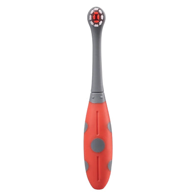 Mombella Ladybug Toddler Toothbrush for 2+ Years – Soft Dupont Bristles, BPA-Free, Silicone Training Toothbrush for Oral Care & Teething Relief, Fun Ladybug Design